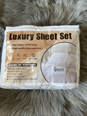 Luxury Sheet Set - White Queen Bedding